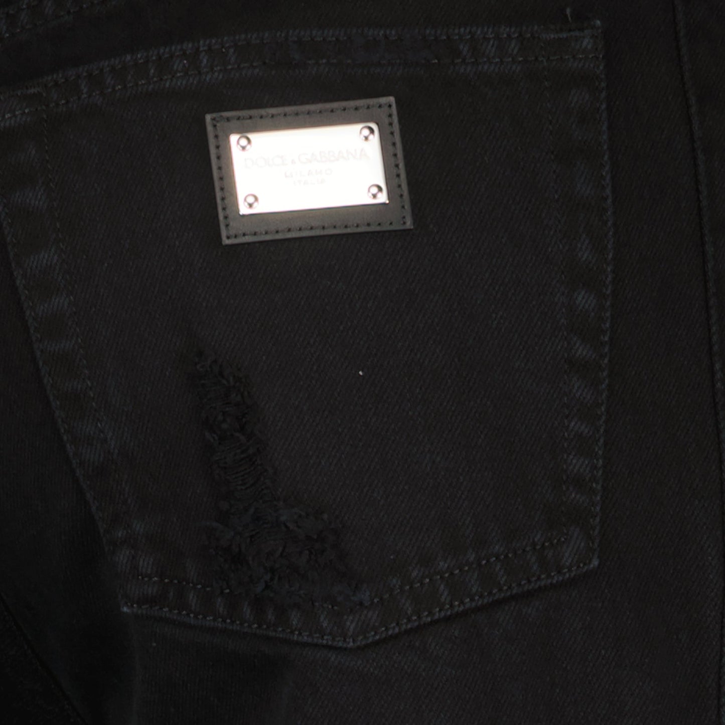 Distressed Black Slim-Fit Jeans