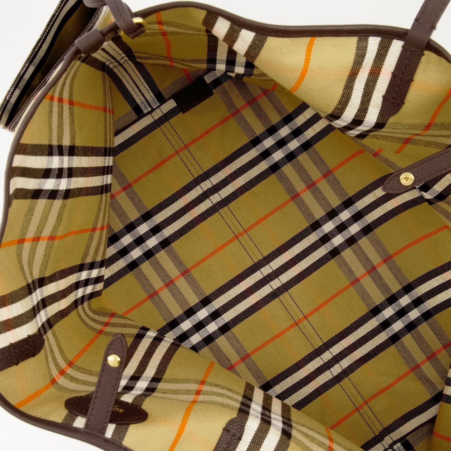 Check Coated Canvas Tote Bag