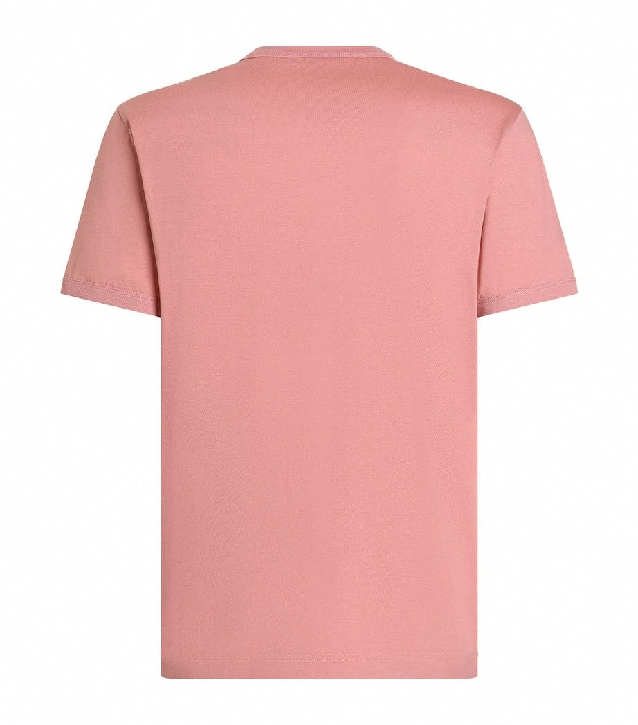 D&G Cotton Logo Patch T-Shirt - Pink