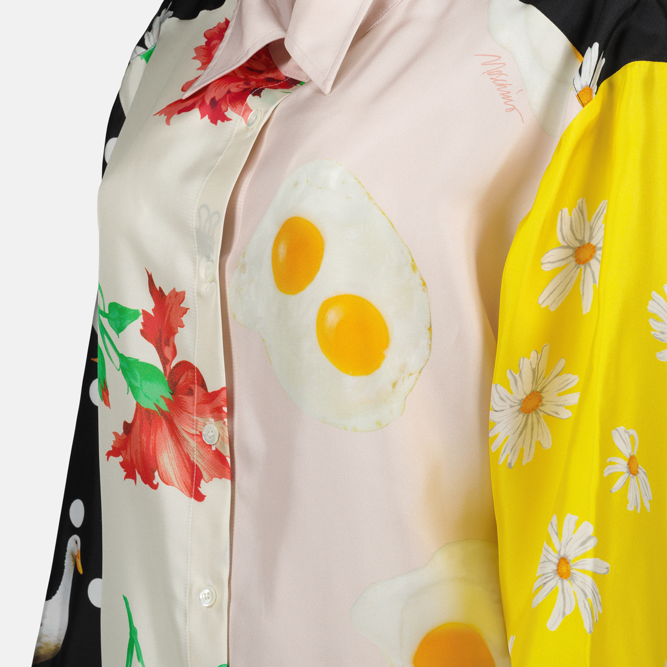 Patchwork Print Silk Shirt