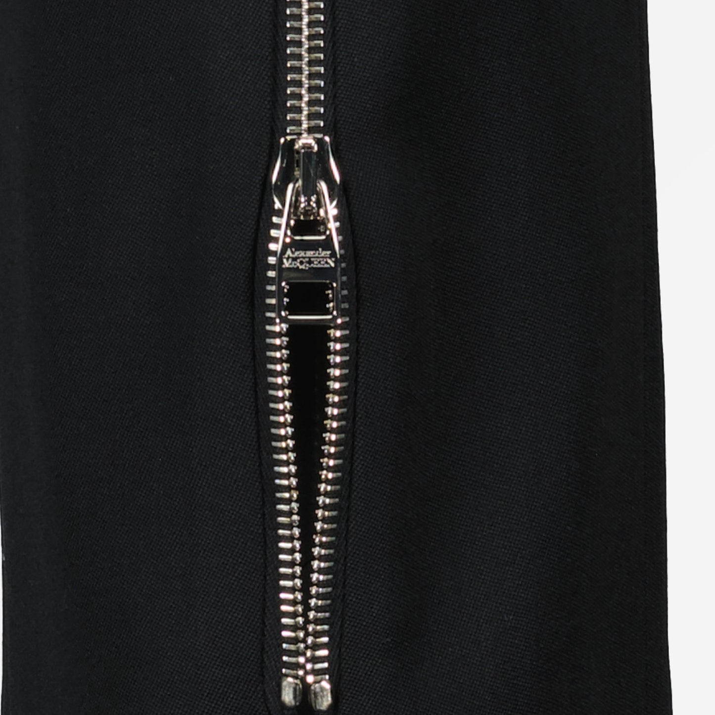 Black Zip-Detail Trousers