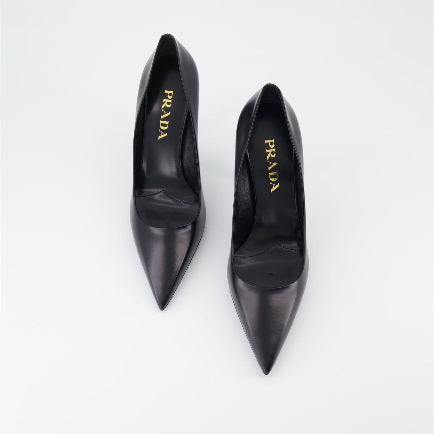 Leather Pointed-Toe Pumps