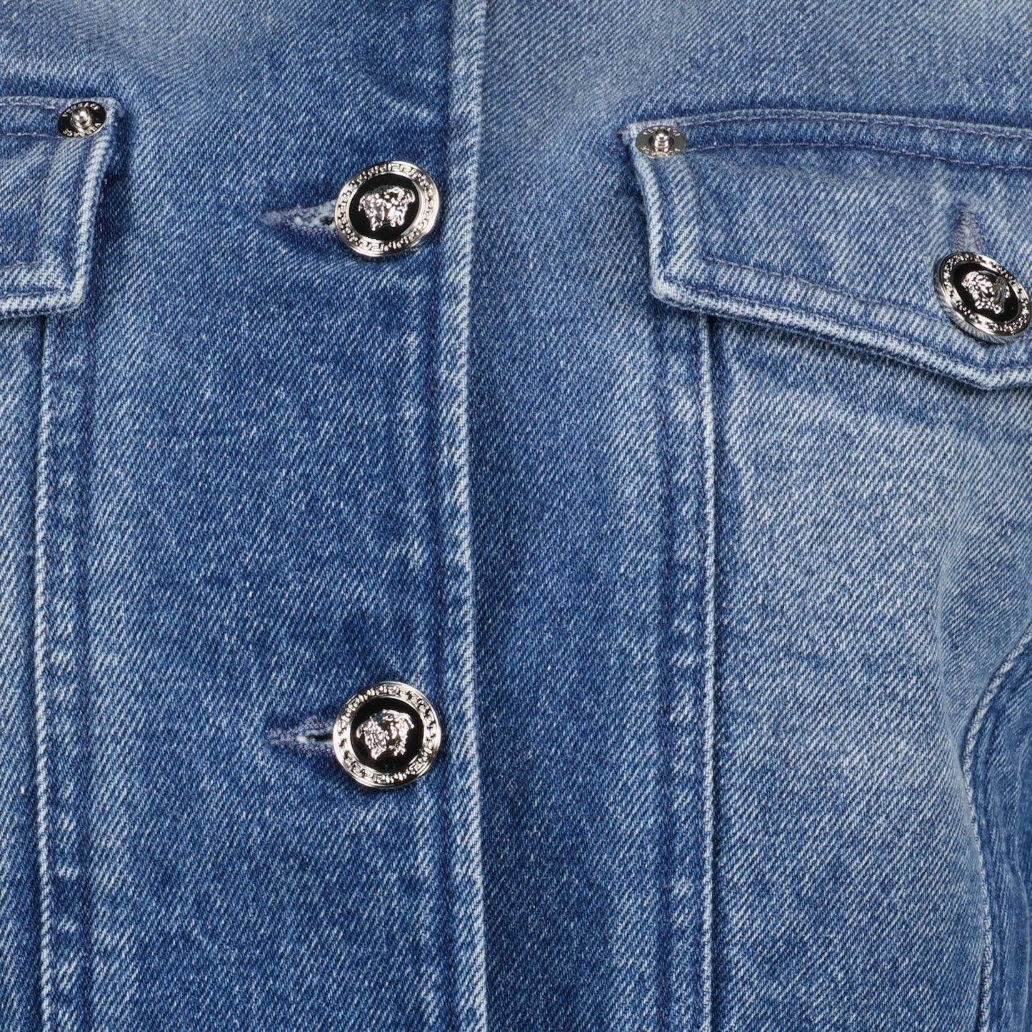 Medusa Button Denim Jacket