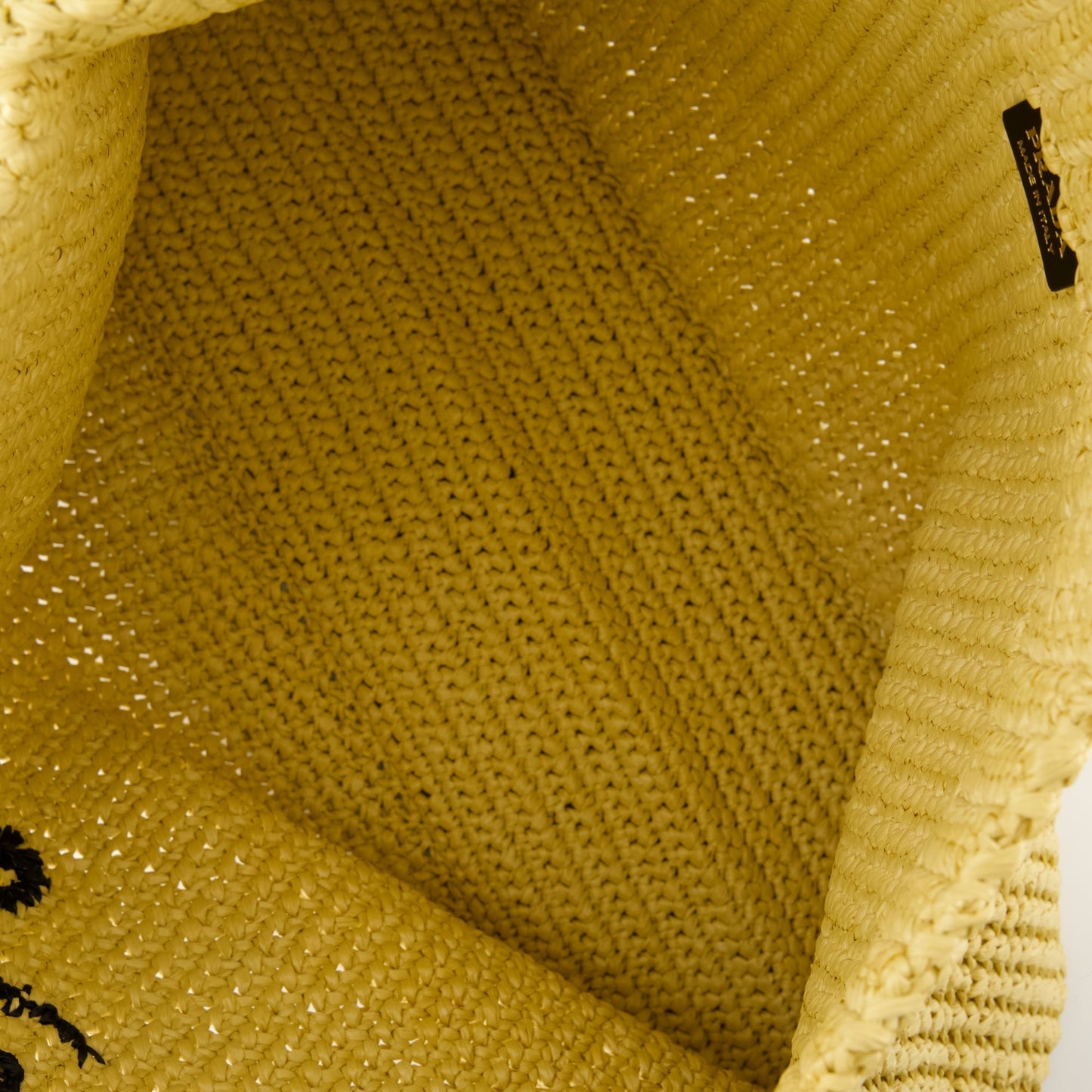 Raffia Tote Bag (Yellow)
