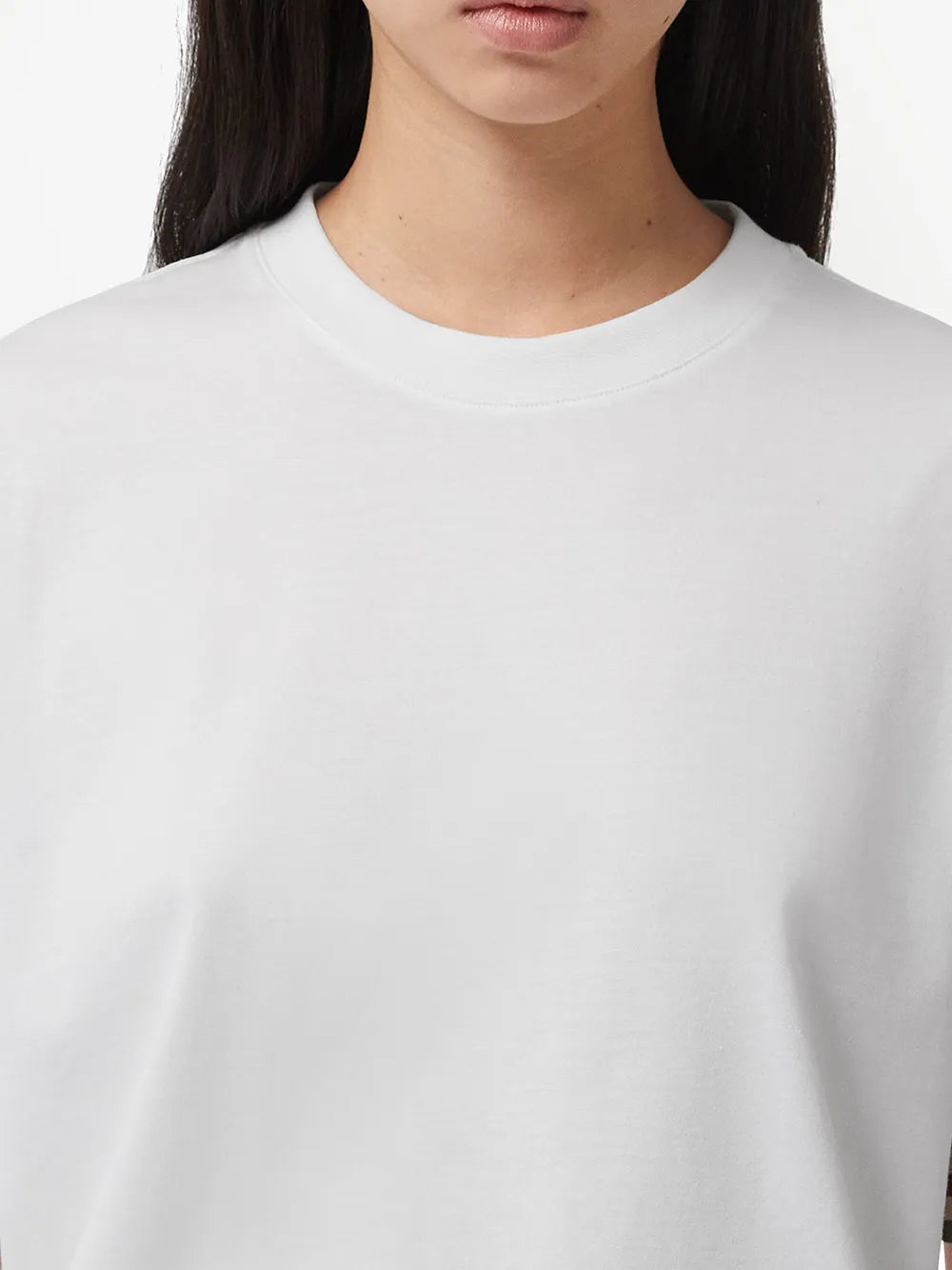 Check Sleeve Cotton T-Shirt