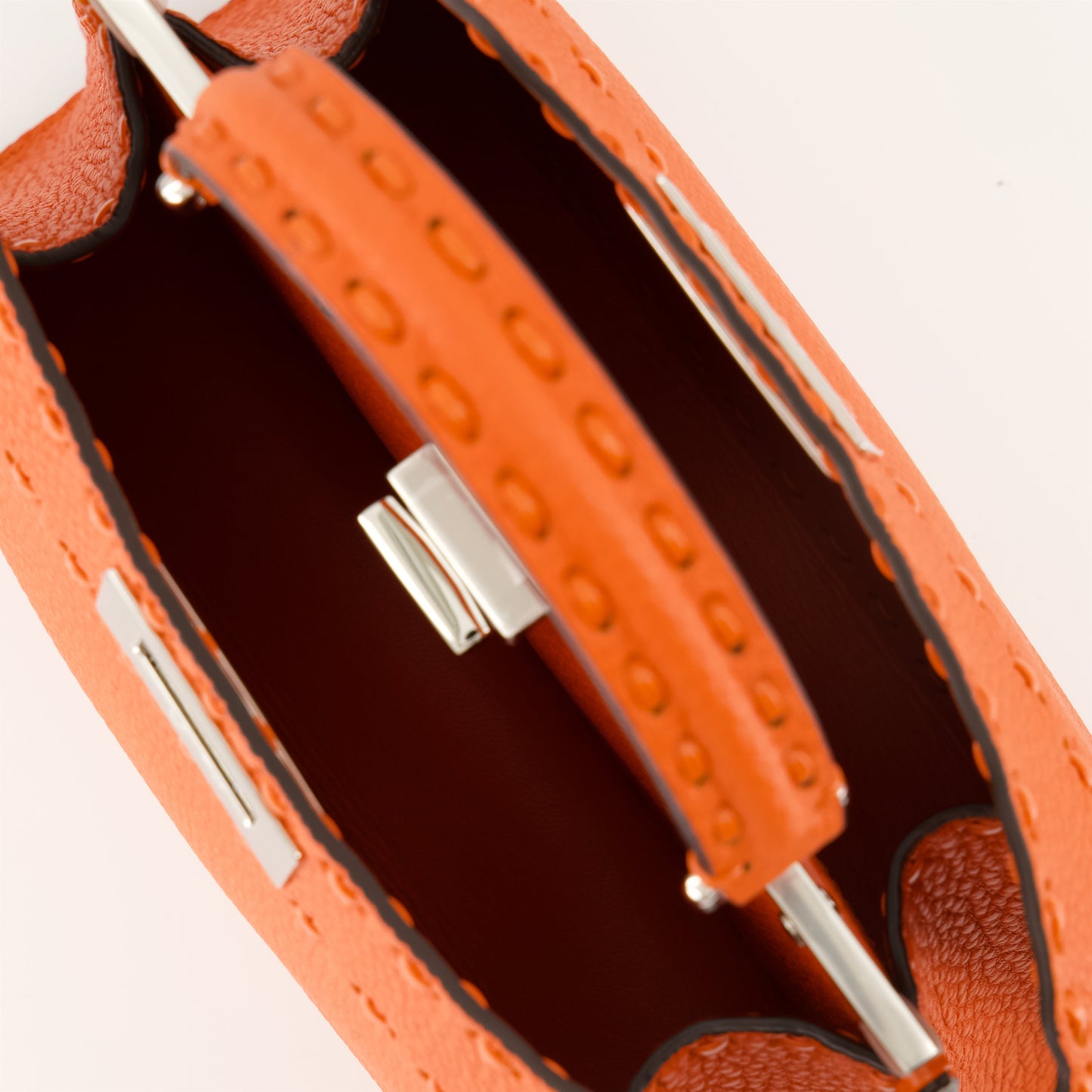 Peekaboo Mini – Orange Leather