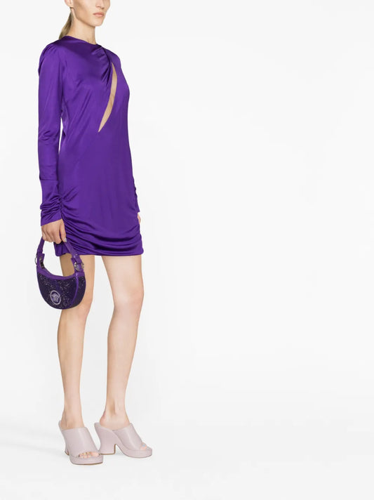 Draped Cut-Out Mini Dress