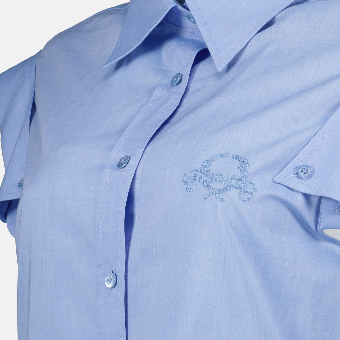 Cotton Shirt in Light Blue