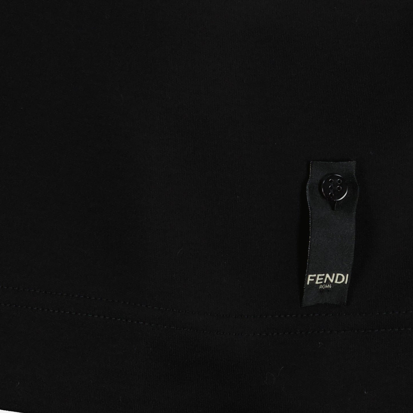 Black FF Logo Cotton T-Shirt