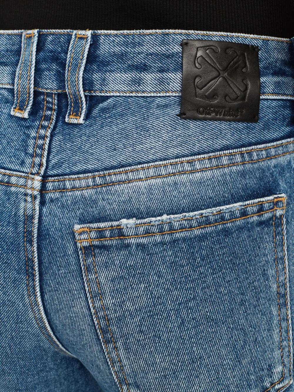 Vintage-Wash Flared Denim Jeans