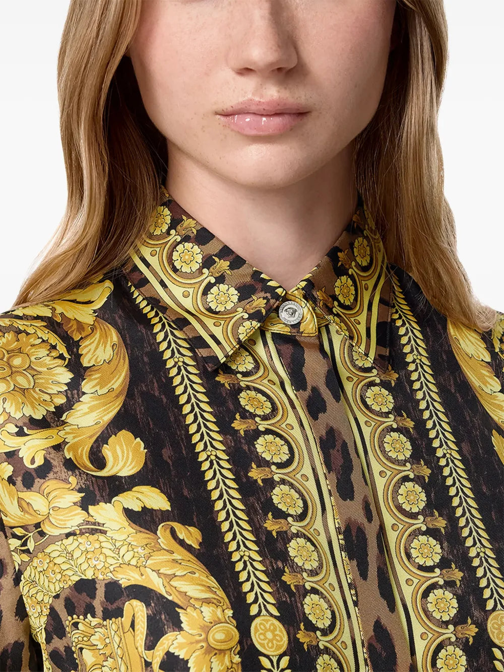 Baroque Silk Shirt-Leopard