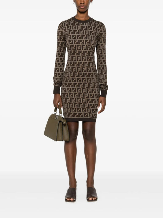 Monogram Knit Bodycon Dress