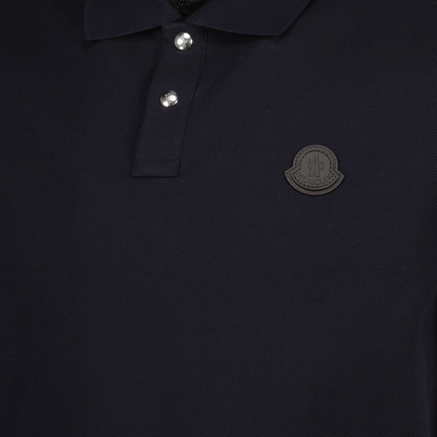 Navy Polo with Tonal Logo Patch