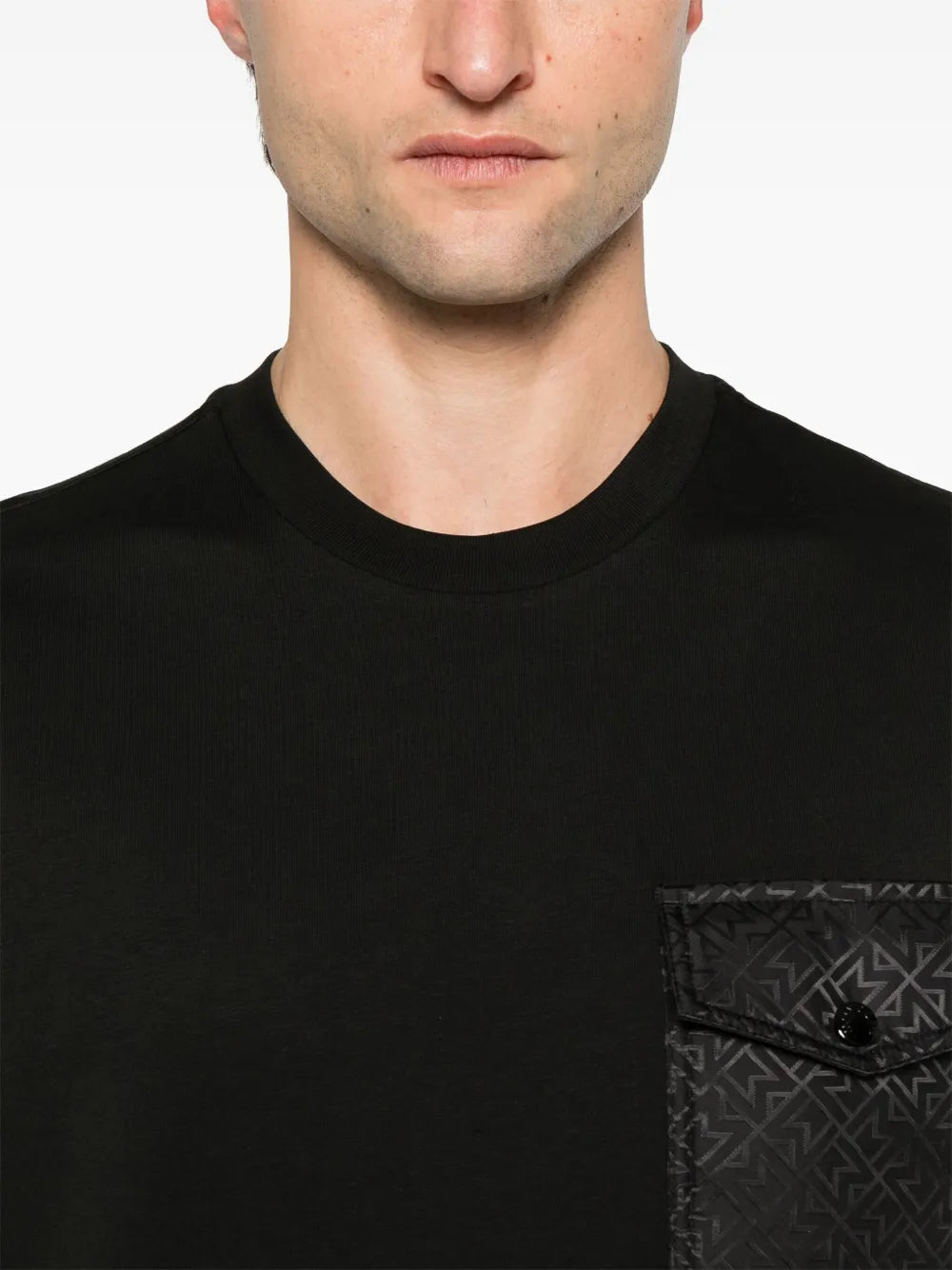 Black Monogram Pocket T-Shirt