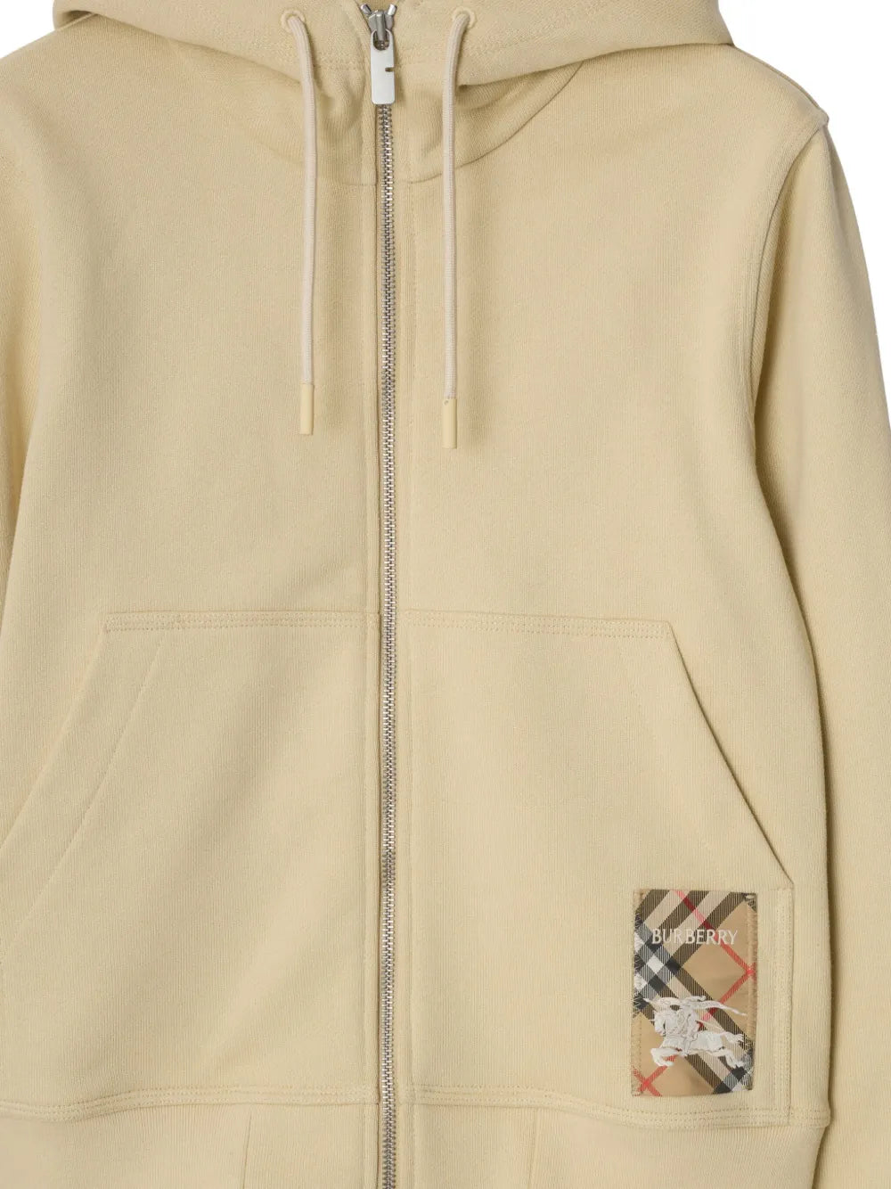 Check Detail Zip-Up Hoodie