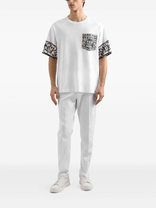 Majolica-print T-shirt