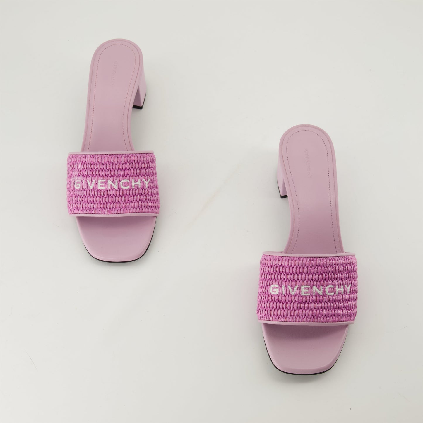 Raffia Logo Mule Sandals