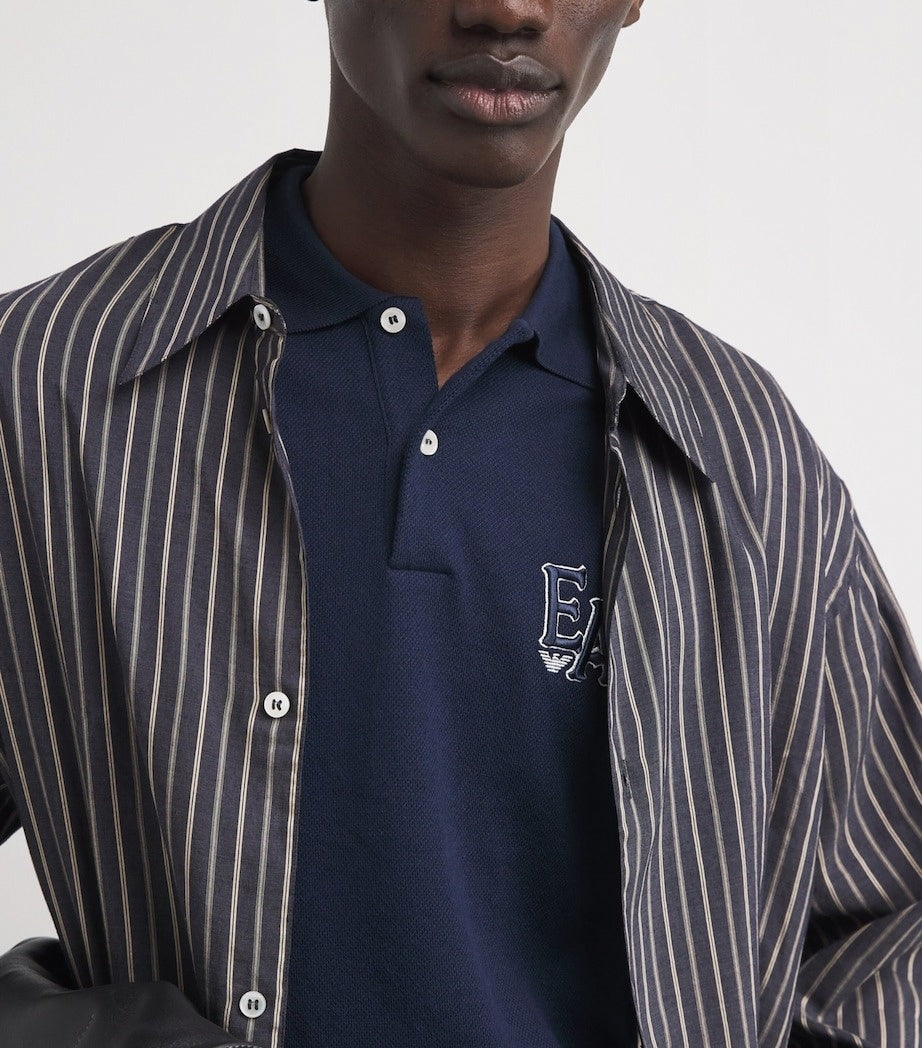 EA Logo Cotton Polo Shirt