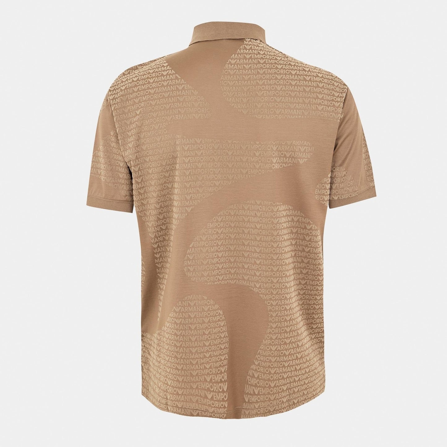 Men's Logo Print Short Sleeve Polo Shirt – Beige