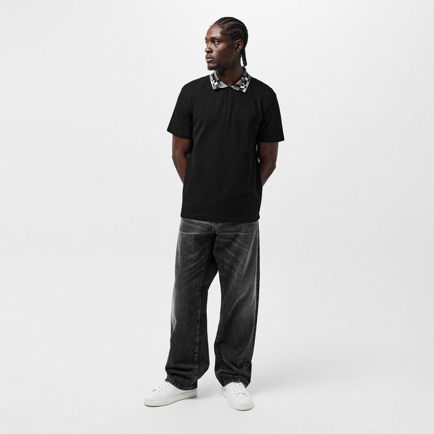 Short Sleeve Polo Shirt - Black