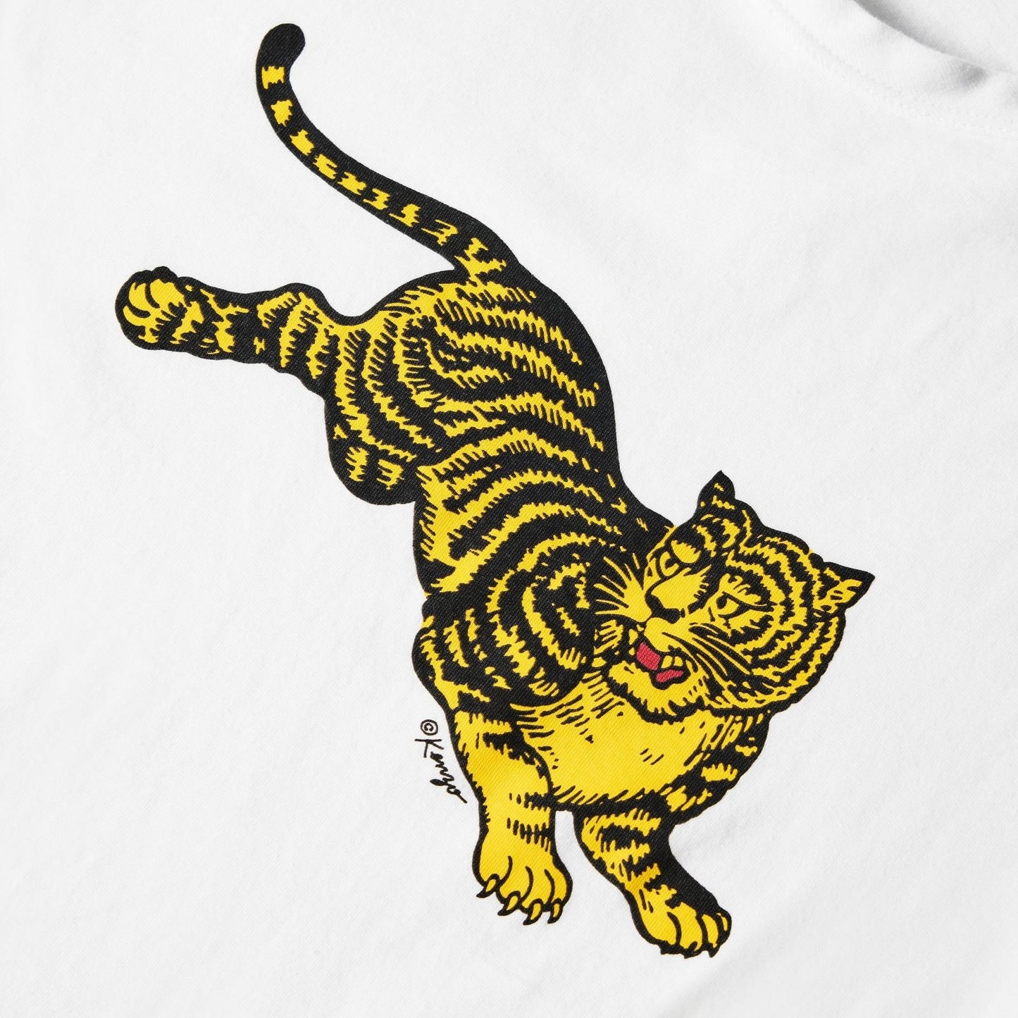 Jumping Tiger Cotton T-Shirt