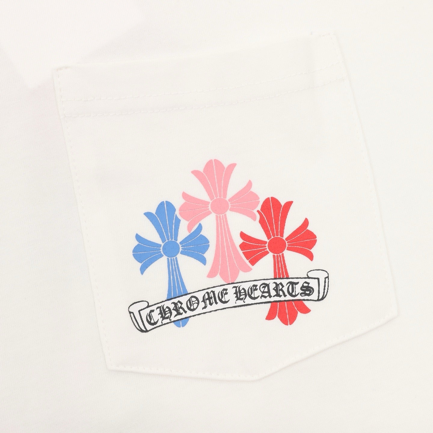 Hearts Floral Cross White T-Shirt