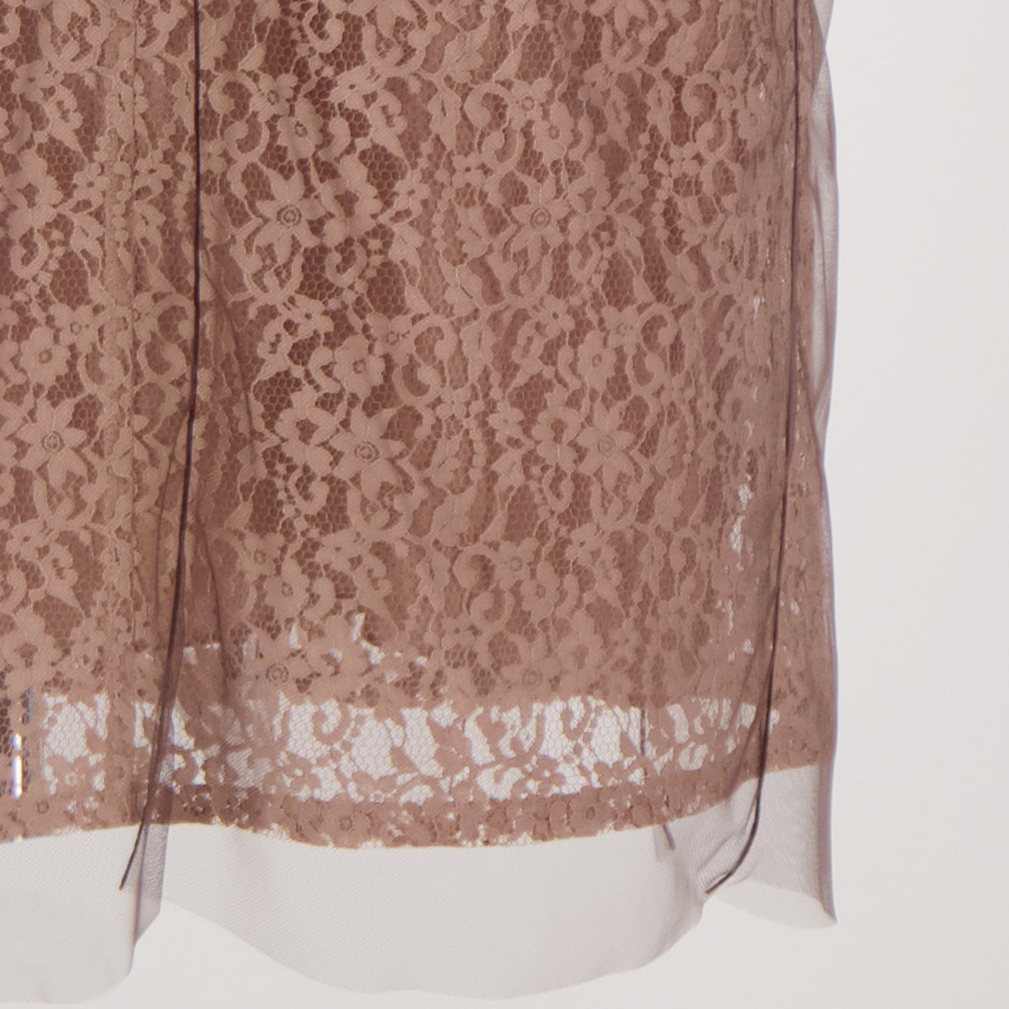 Sheer Lace Overlay Midi Dress