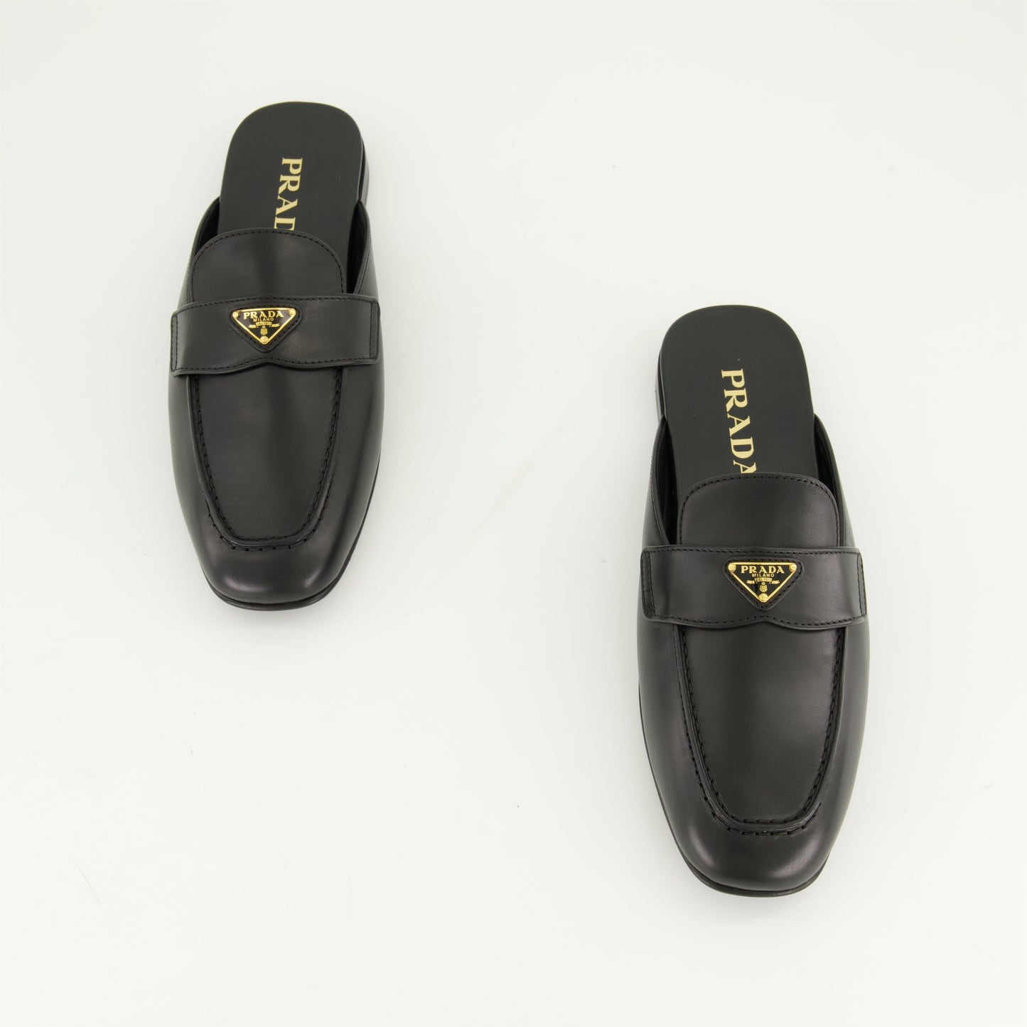 Leather Loafer Mules