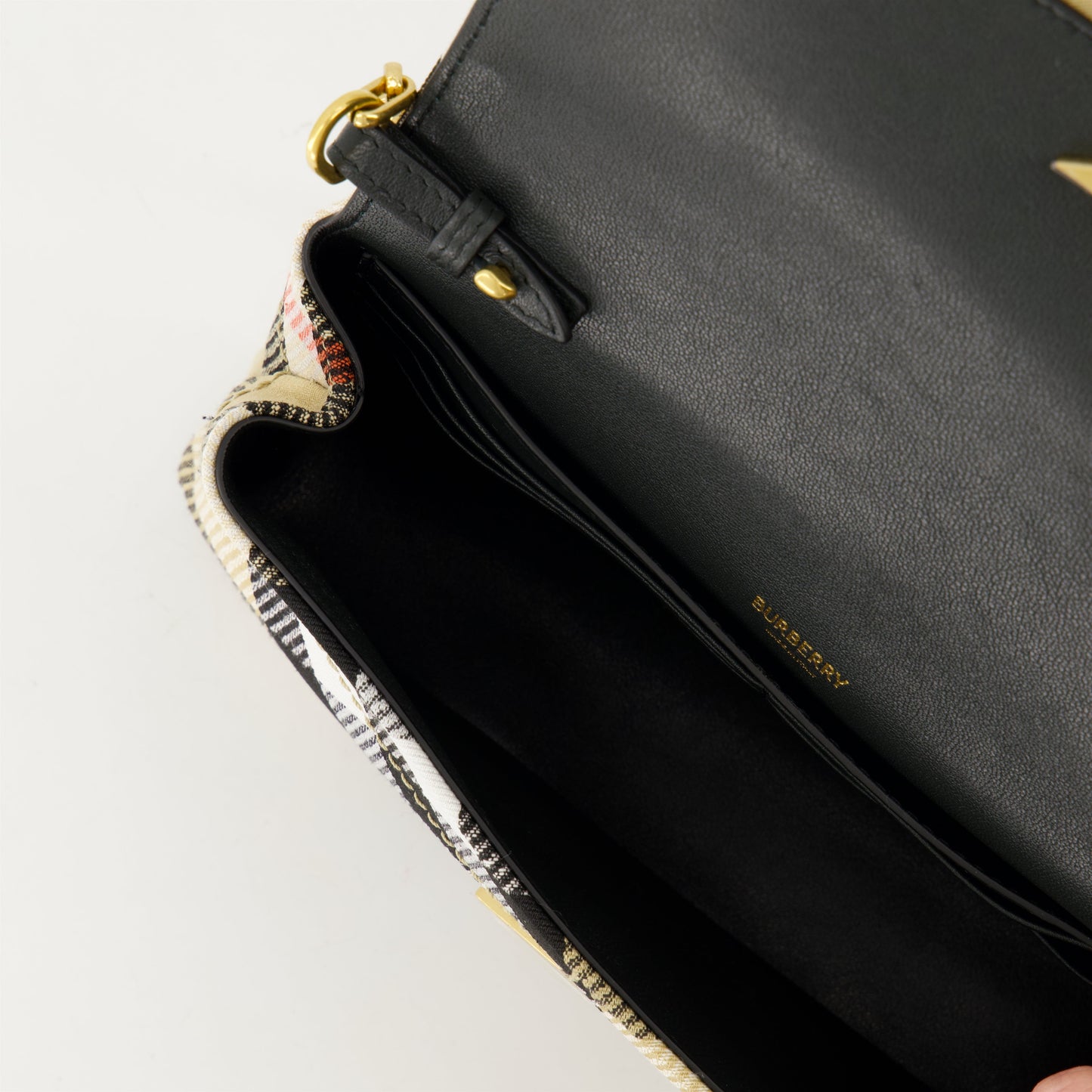 Check Chain Mini Wallet Bag