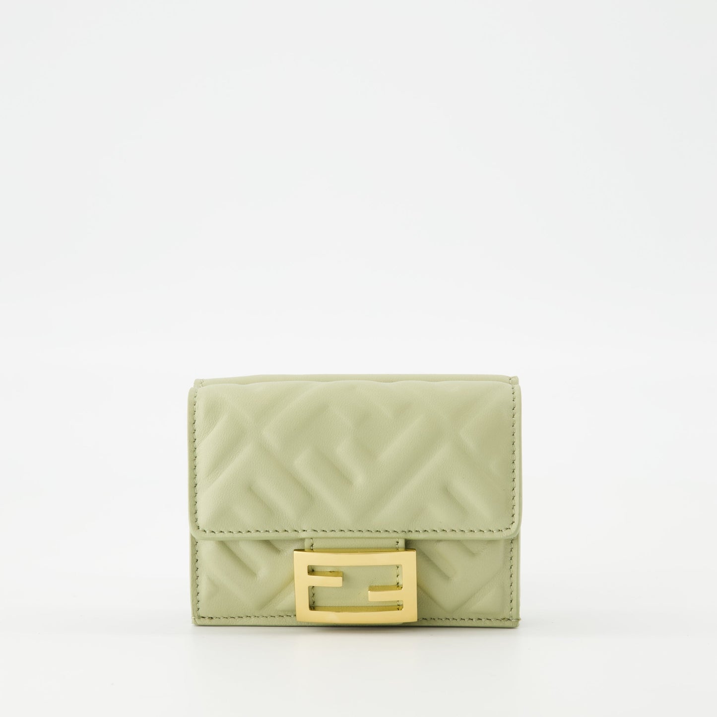 Embossed Micro Wallet – Pistachio Green