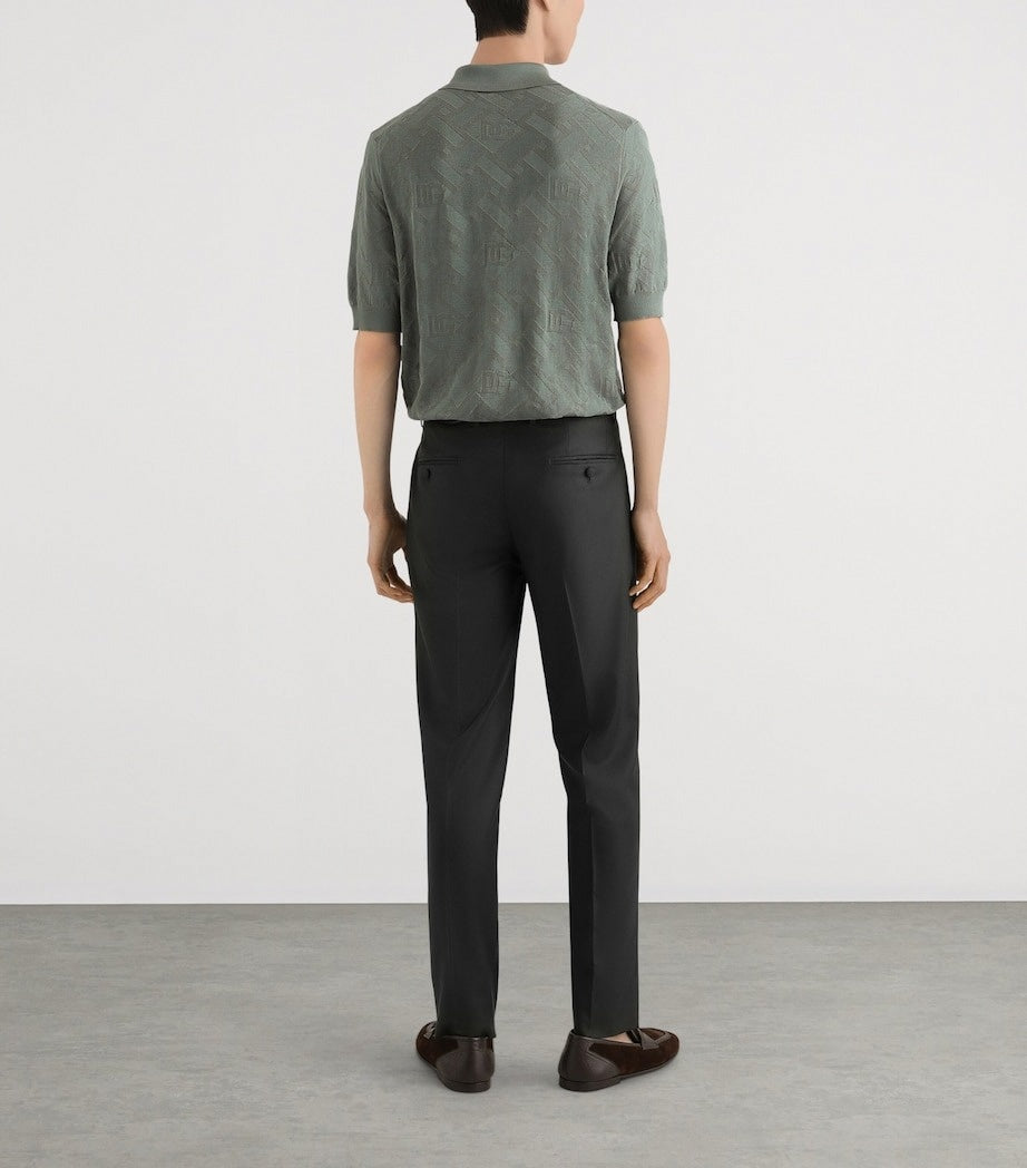 Silk Jacquard DG Polo Shirt