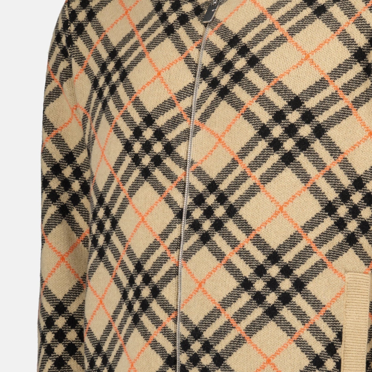 Checked Cashmere Bomber