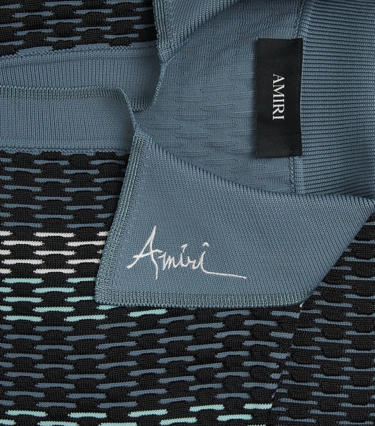 Men's Striped Knit Polo Sweater