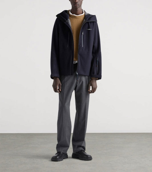 Cashmere-Blend Hooded Jacket