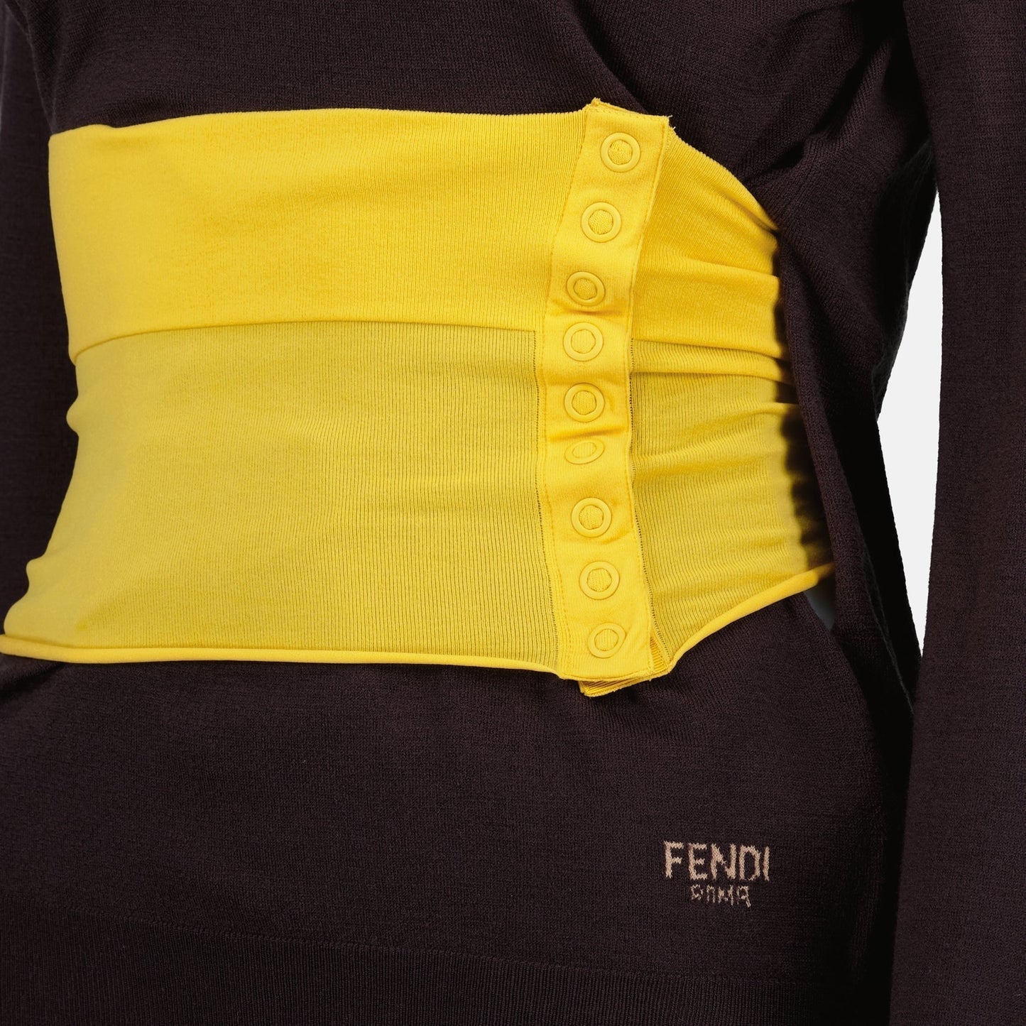 Color-Block Turtleneck Knit Top