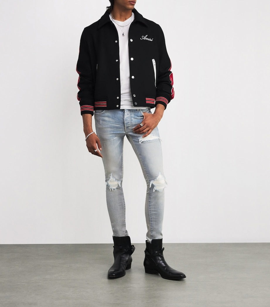 MX1 Suede-Panel Distressed Straight