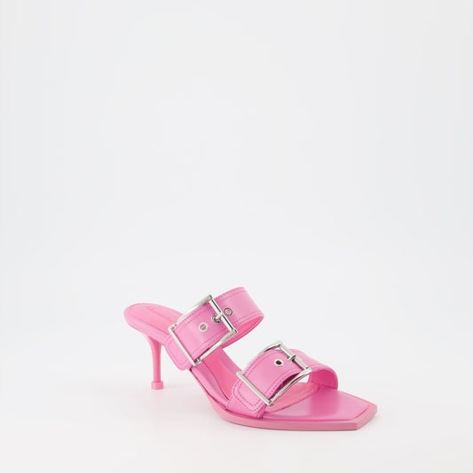 Double Buckle Mule Sandals