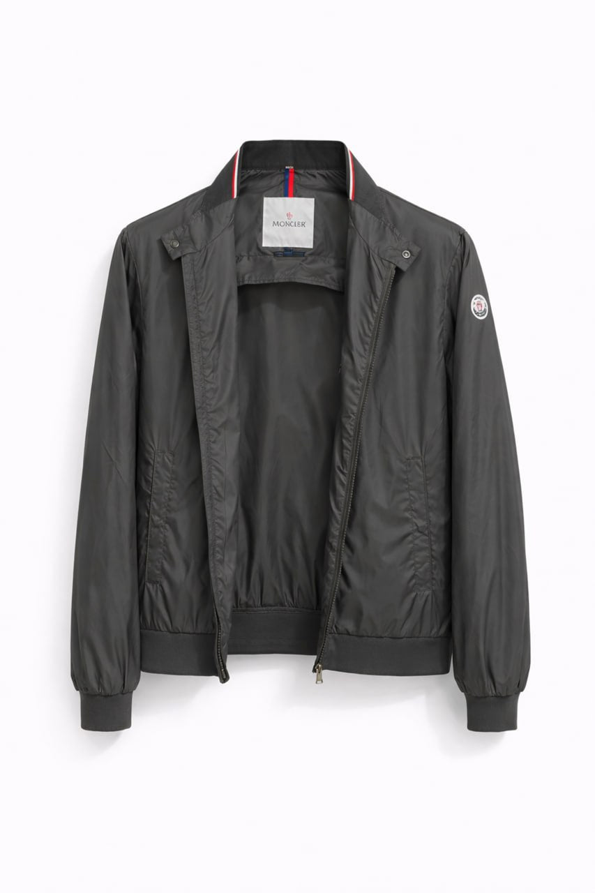 Classic Nylon Bomber Jacket – Graphite Grey