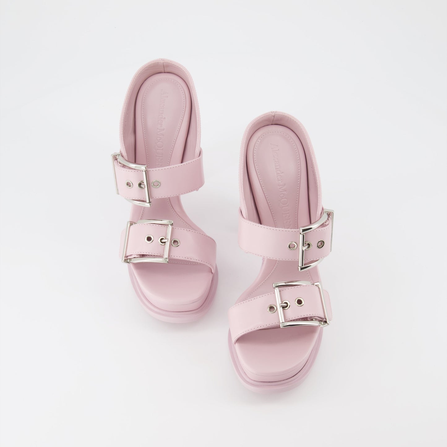 Buckle Platform Sandals – Pink