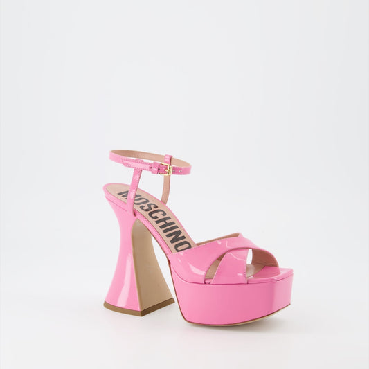 Pink Patent Platform Sandals