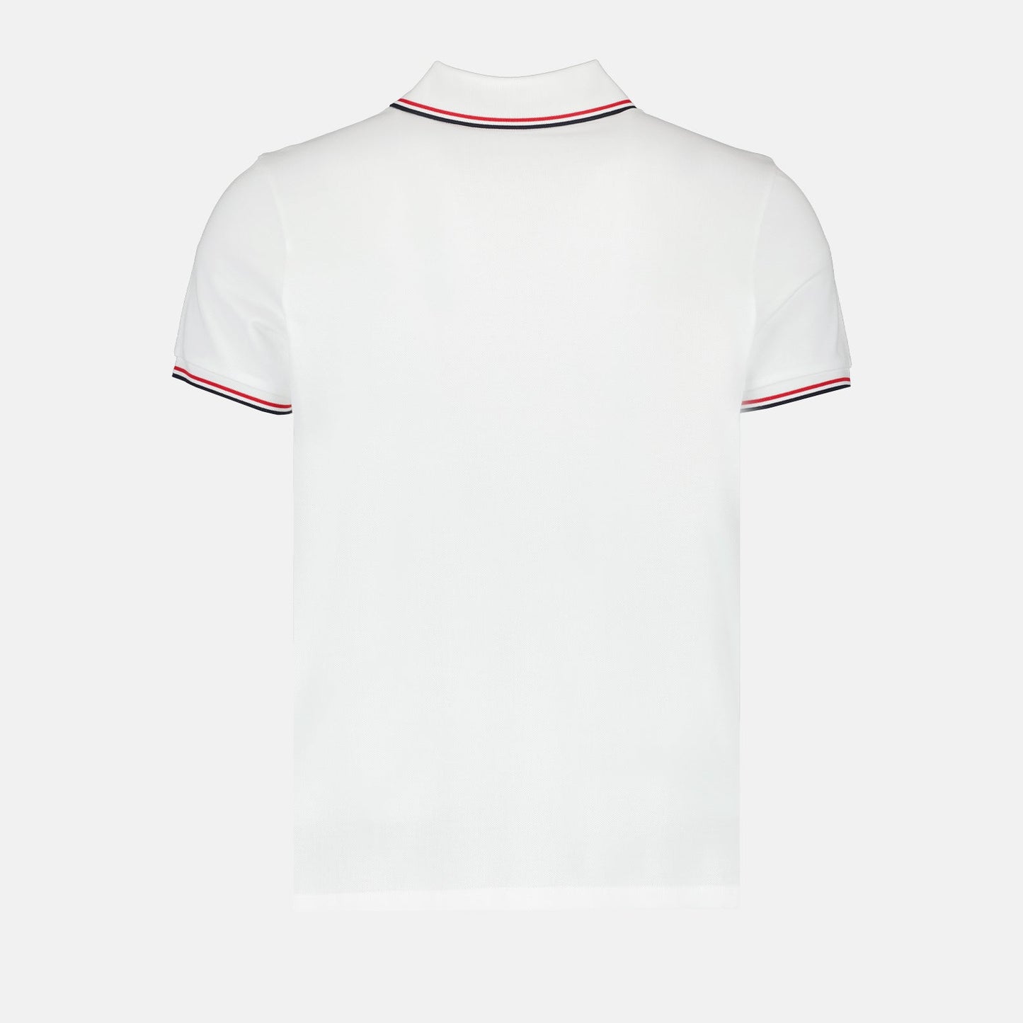Classic White Polo Shirt with Signature Tricolor Trim