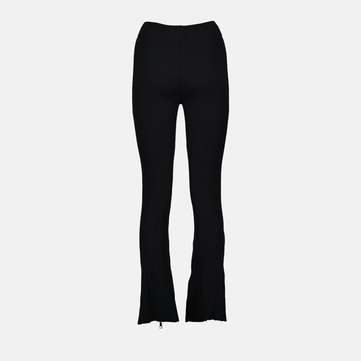 Ribbed Knit Flared Pants