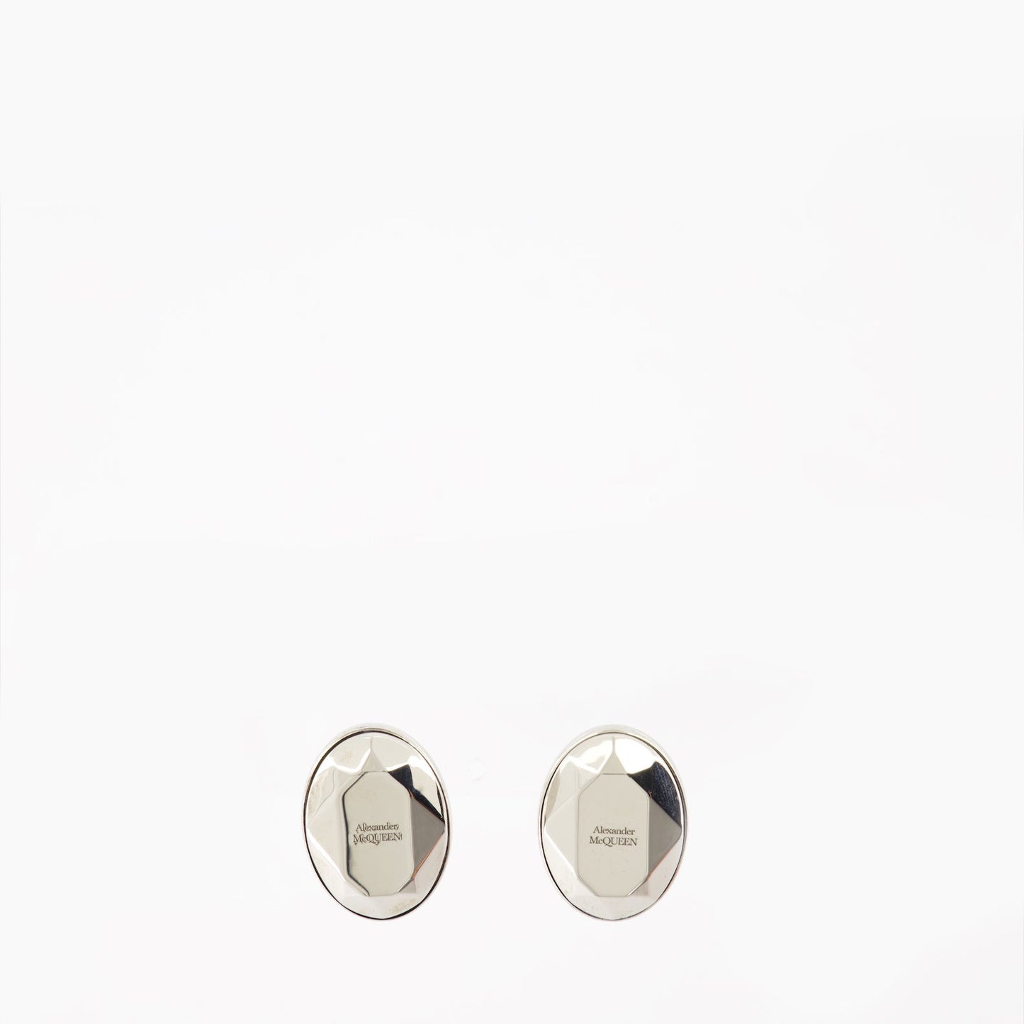 Oval Logo Engraved Earrings