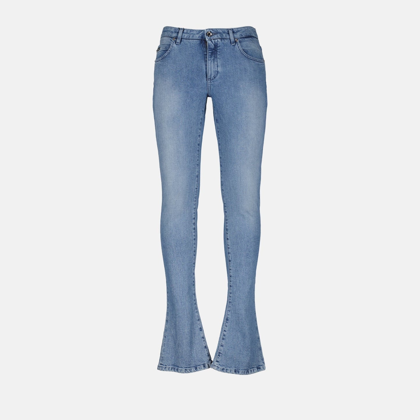 Flared Light Wash Denim Jeans