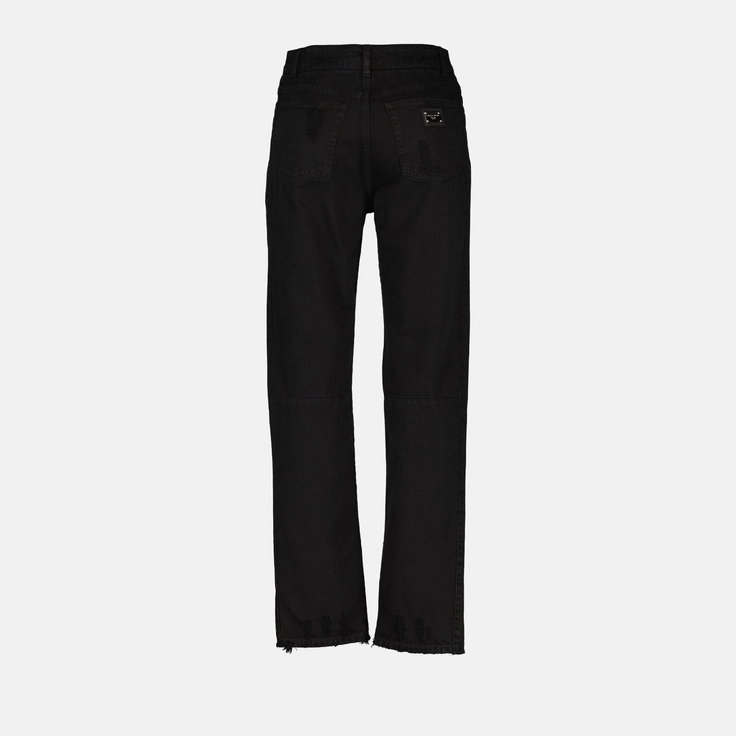 Distressed Black Slim-Fit Jeans