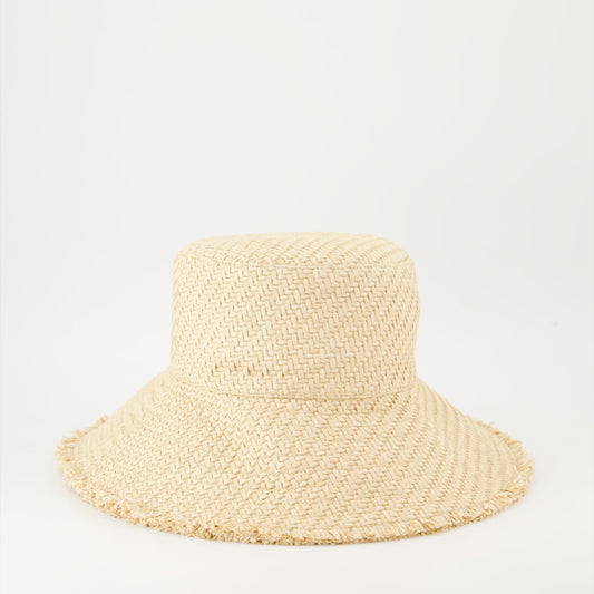 Woven Straw Bucket Hat with Logo