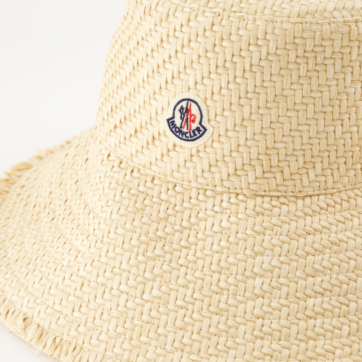 Woven Straw Bucket Hat with Logo