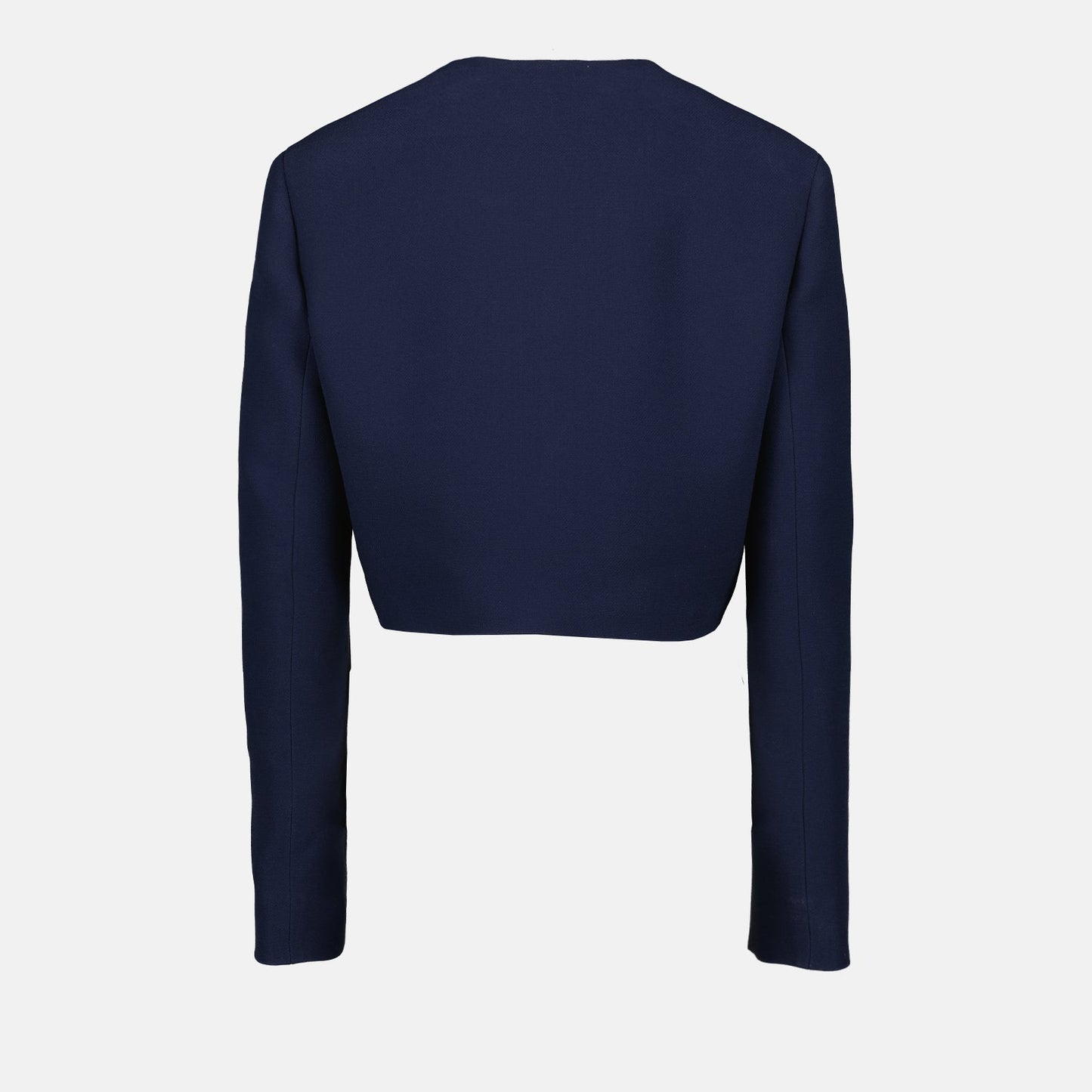 Cropped Structured Jacket with Gold Buttons