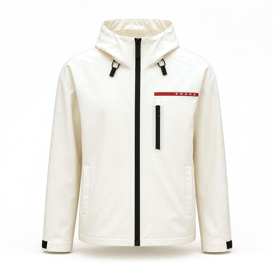 Linea Rossa Hooded Windbreaker – Ivory