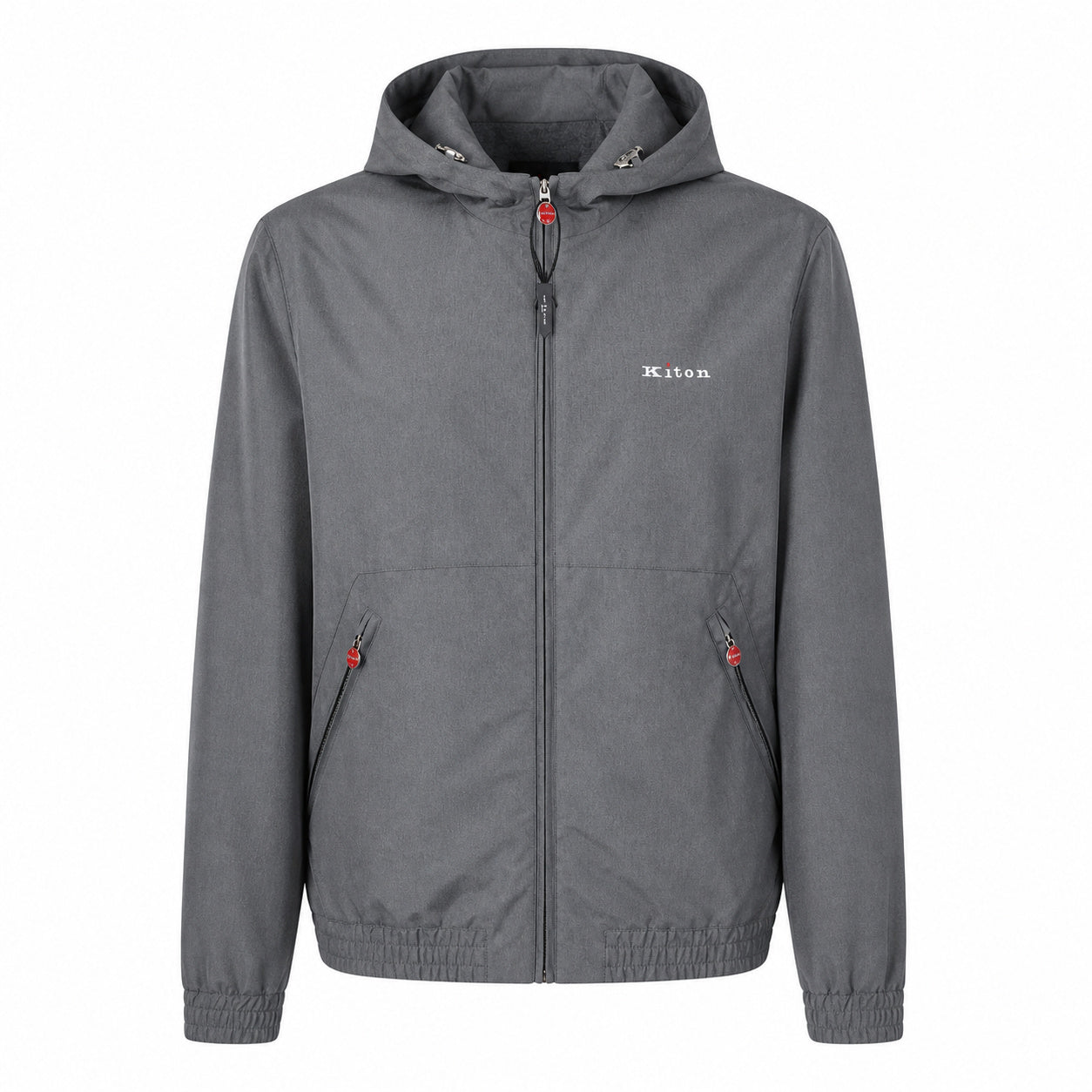 Hooded Technical Windbreaker – Slate Grey